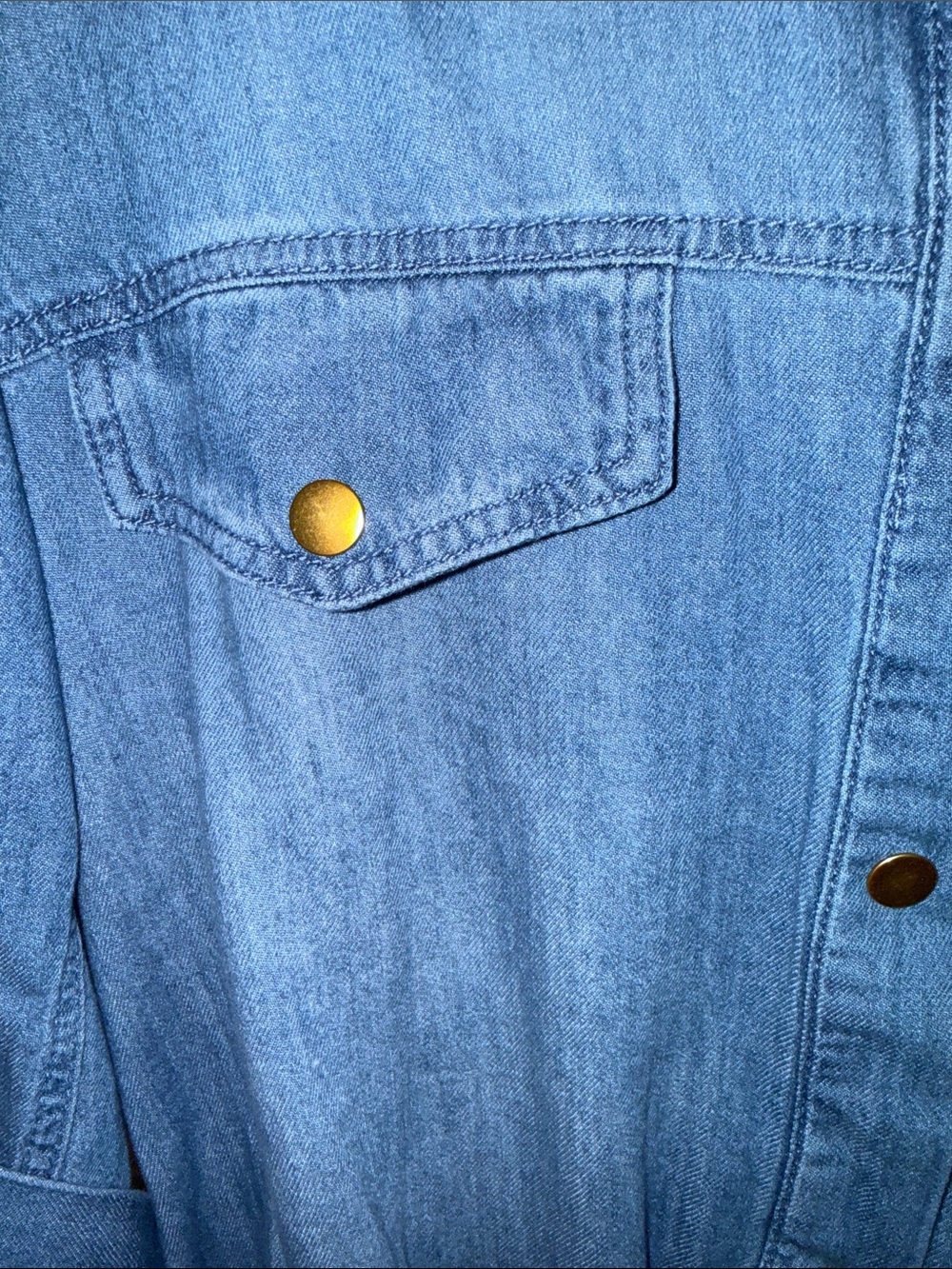 Lola River Blue Denim Button-Front Shirt Jacket - flash birthday sale! - Picture 3 of 7